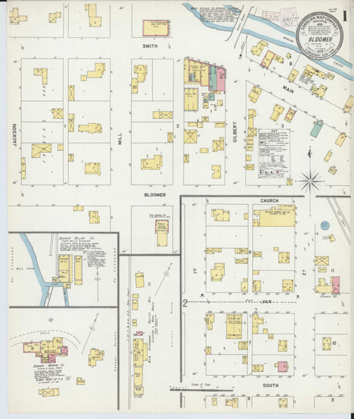 Bloomer Wisconsin 1902 - Fire Insurance Index - Old Map Reprint