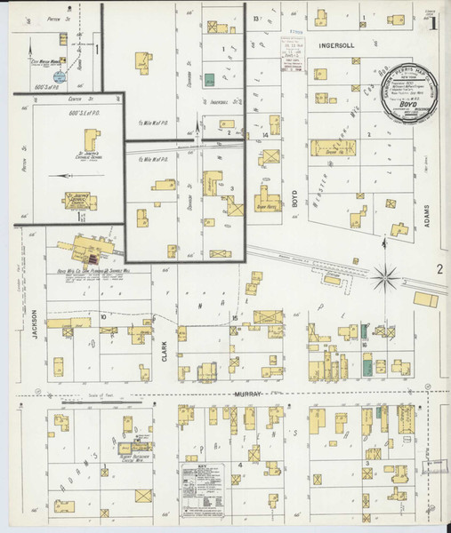 Boyd Wisconsin 1900 - Fire Insurance Index - Old Map Reprint