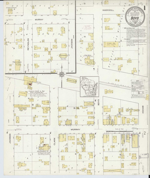 Boyd Wisconsin 1912 - Fire Insurance Index - Old Map Reprint
