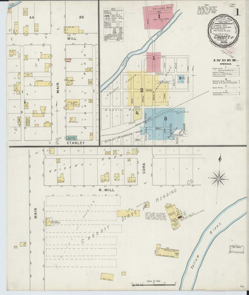 Cadott Wisconsin 1894 - Fire Insurance Index - Old Map Reprint