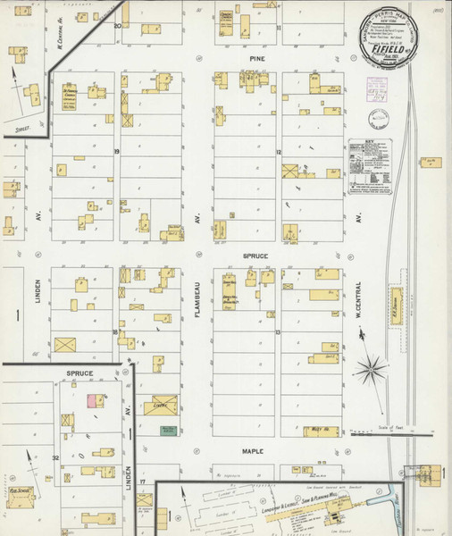Fifield Wisconsin 1901 - Fire Insurance Index - Old Map Reprint