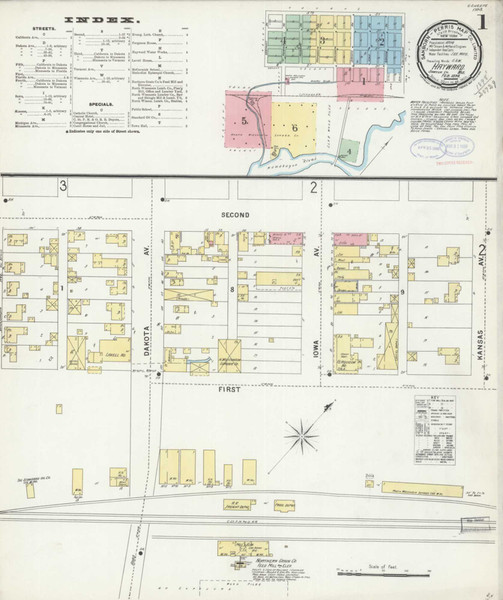 Hayward Wisconsin 1898 - Fire Insurance Index - Old Map Reprint