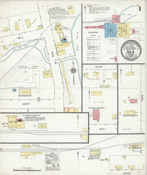 Iola Wisconsin 1911 - Fire Insurance Index - Old Map Reprint