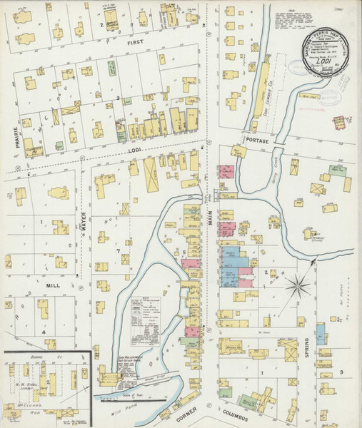 Lodi Wisconsin 1898 - Fire Insurance Index - Old Map Reprint