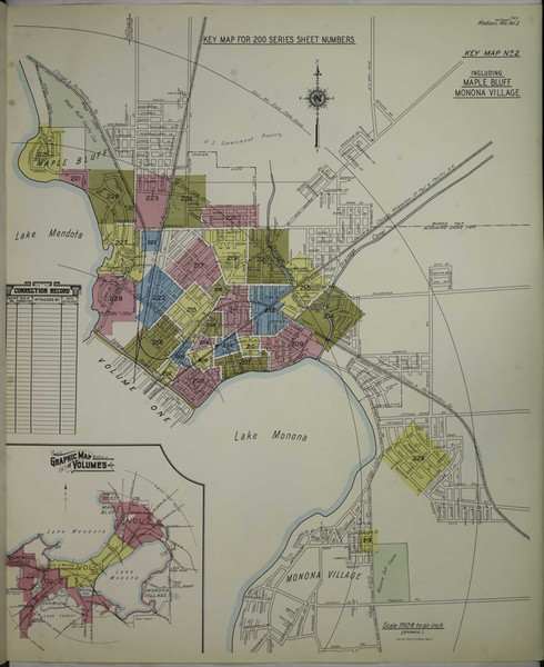 Madison Wisconsin 1942 V2 - Fire Insurance Index - Old Map Reprint