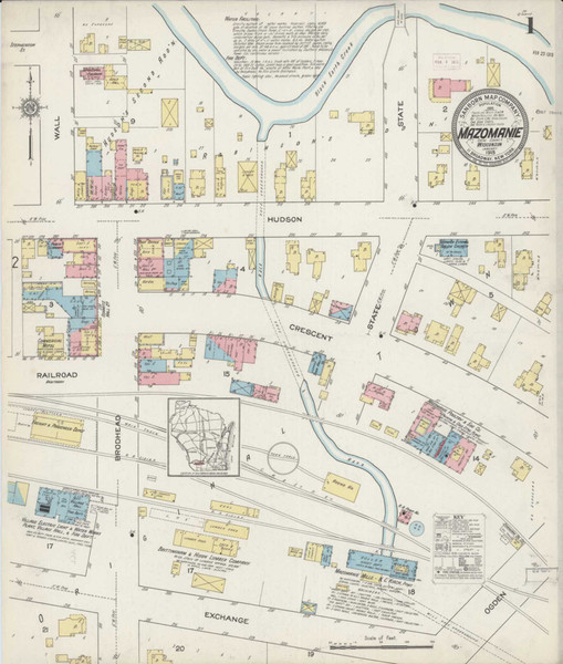 Mazomanie Wisconsin 1915 - Fire Insurance Index - Old Map Reprint