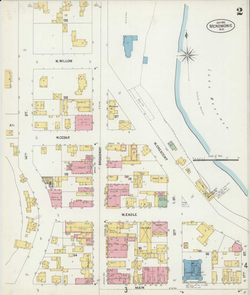 Menomonie Wisconsin 1902 - Fire Insurance Index - Old Map Reprint