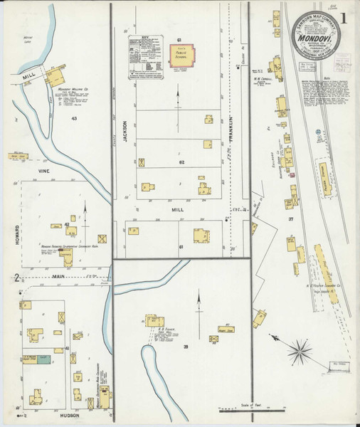Mondovi Wisconsin 1903 - Fire Insurance Index - Old Map Reprint