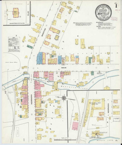 Montello Wisconsin 1909 - Fire Insurance Index - Old Map Reprint