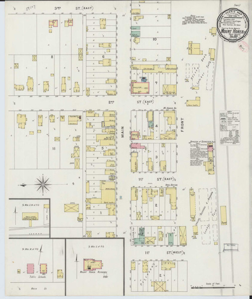 Mount Horeb Wisconsin 1894 - Fire Insurance Index - Old Map Reprint