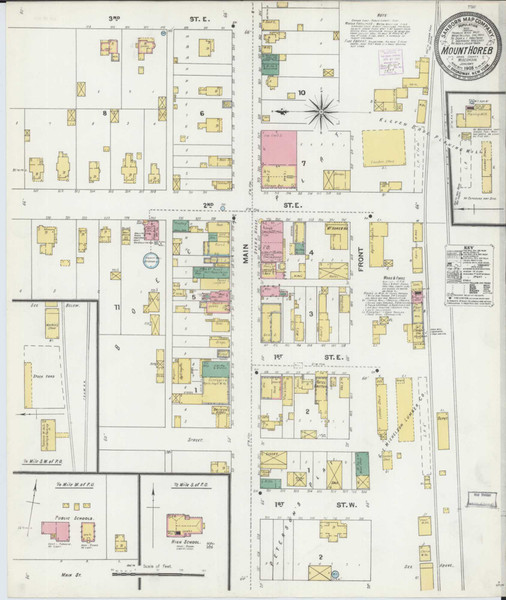 Mount Horeb Wisconsin 1905 - Fire Insurance Index - Old Map Reprint