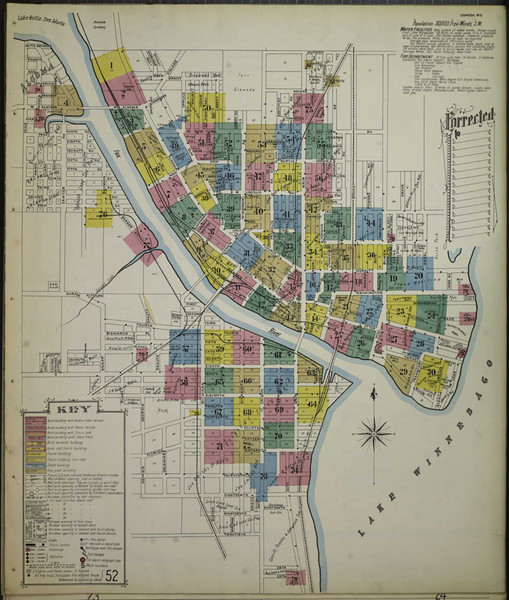 Oshkosh Wisconsin 1903 - Fire Insurance Index - Old Map Reprint