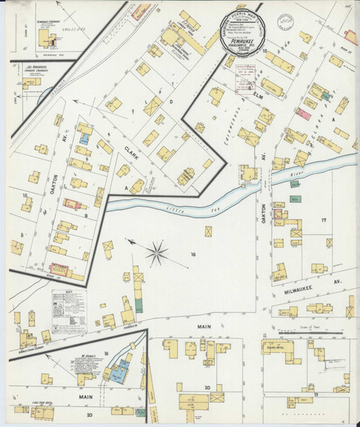 Pewaukee Wisconsin 1899 - Fire Insurance Index - Old Map Reprint