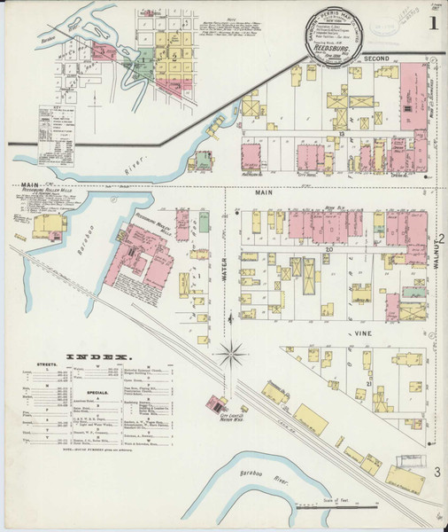 Reedsburg Wisconsin 1898 - Fire Insurance Index - Old Map Reprint
