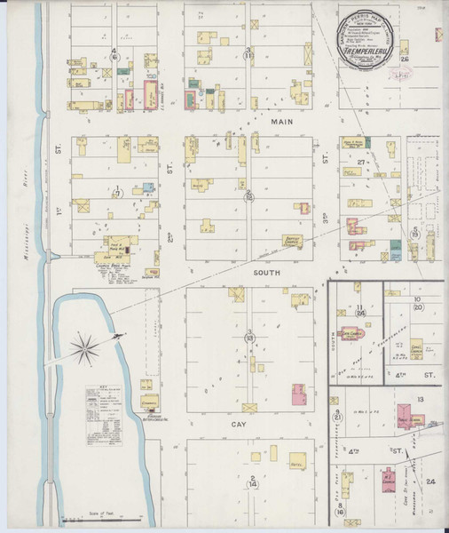 Trempealeau Wisconsin 1894 - Fire Insurance Index - Old Map Reprint