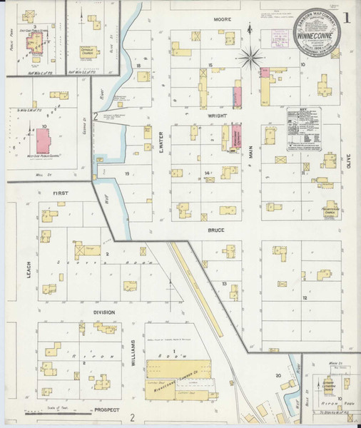 Winneconne Wisconsin 1904 - Fire Insurance Index - Old Map Reprint