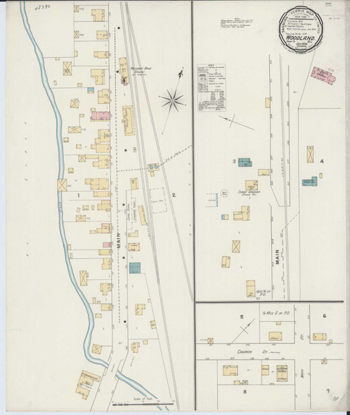 Woodland Wisconsin 1894 - Fire Insurance Index - Old Map Reprint