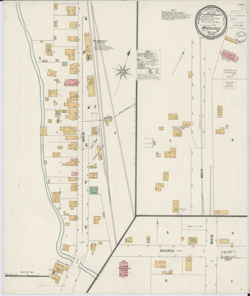 Woodland Wisconsin 1900 - Fire Insurance Index - Old Map Reprint