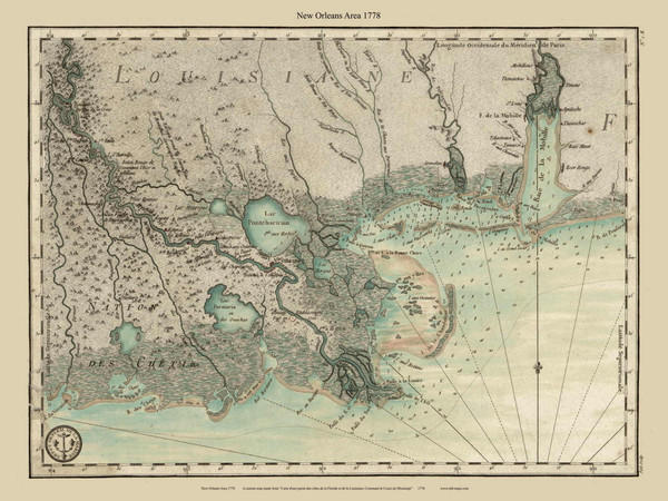 New Orleans Area, 1778  Gulf Coast - USA Regionals CUSTOM