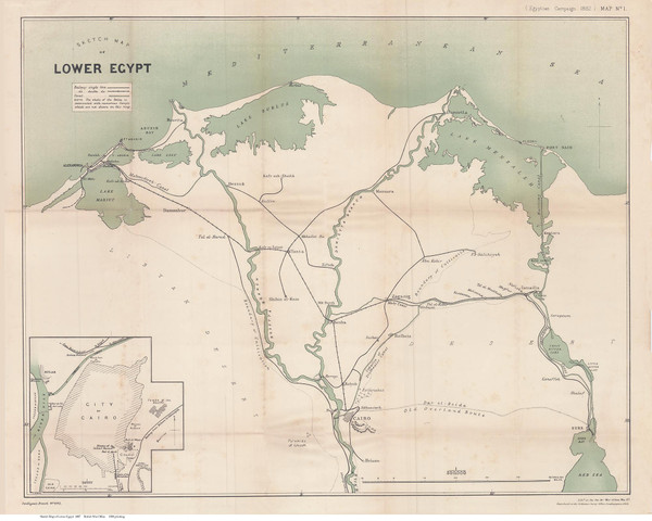 Lower Egypt 1882 - British War Office - Egypt