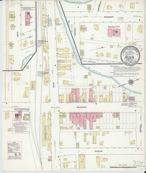 Alden Minnesota 1910 - Fire Insurance Index - Old Map Reprint