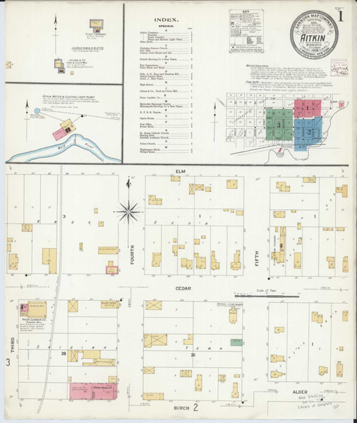 Aitkin Minnesota 1908 - Fire Insurance Index - Old Map Reprint