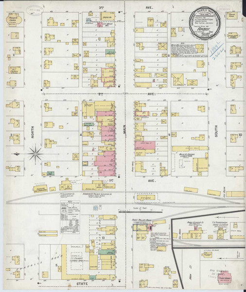 Amboy Minnesota 1899 - Fire Insurance Index - Old Map Reprint