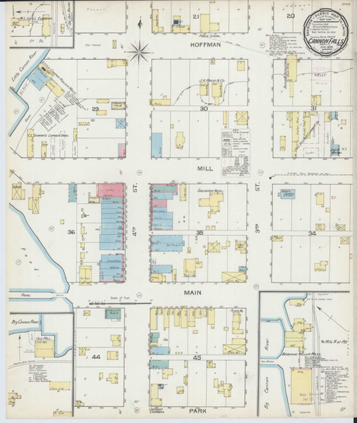Cannon Falls Minnesota 1893 - Fire Insurance Index - Old Map Reprint