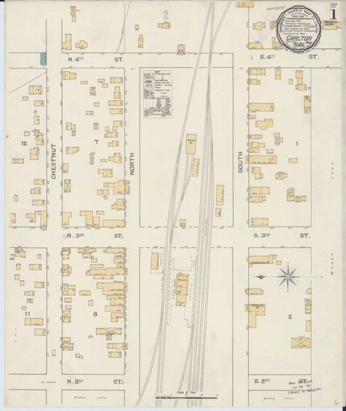Carlton Minnesota 1892 - Fire Insurance Index - Old Map Reprint