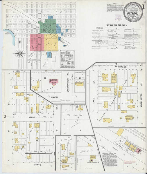 Detroit Lakes Minnesota 1904 - Fire Insurance Index - Old Map Reprint