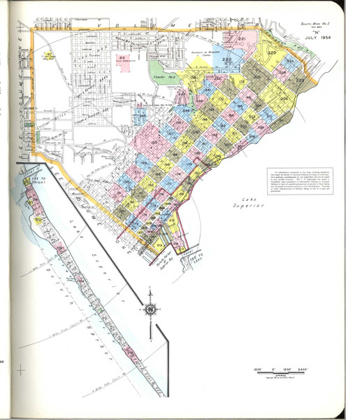 Duluth Minnesota 1955 V2 - Fire Insurance Index - Old Map Reprint