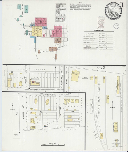 Eveleth Minnesota 1900 - Fire Insurance Index - Old Map Reprint