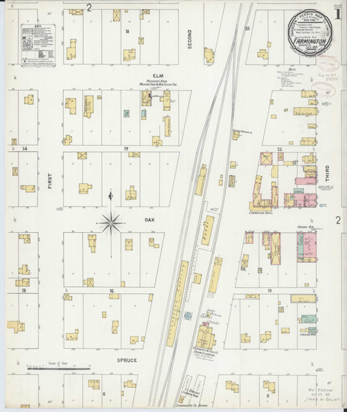 Farmington Minnesota 1899 - Fire Insurance Index - Old Map Reprint