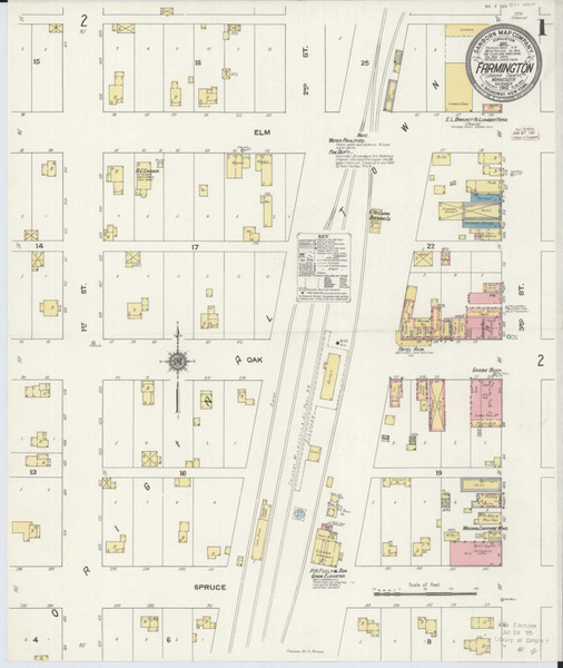 Farmington Minnesota 1910 - Fire Insurance Index - Old Map Reprint