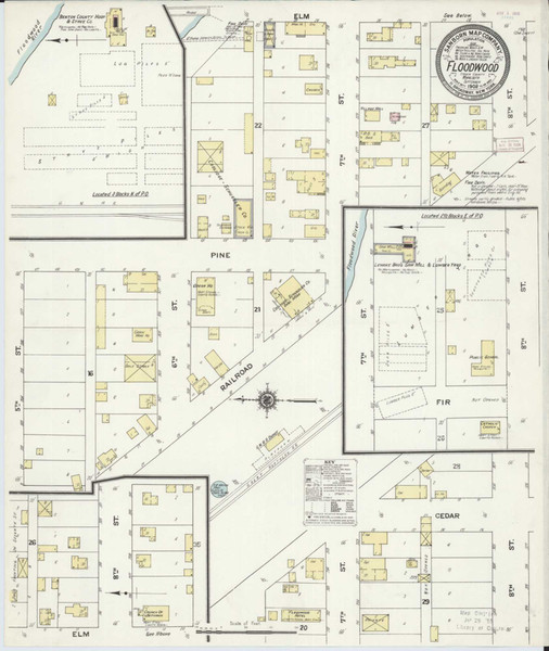 Floodwood Minnesota 1909 - Fire Insurance Index - Old Map Reprint