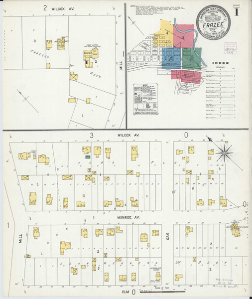 Frazee Minnesota 1907 - Fire Insurance Index - Old Map Reprint