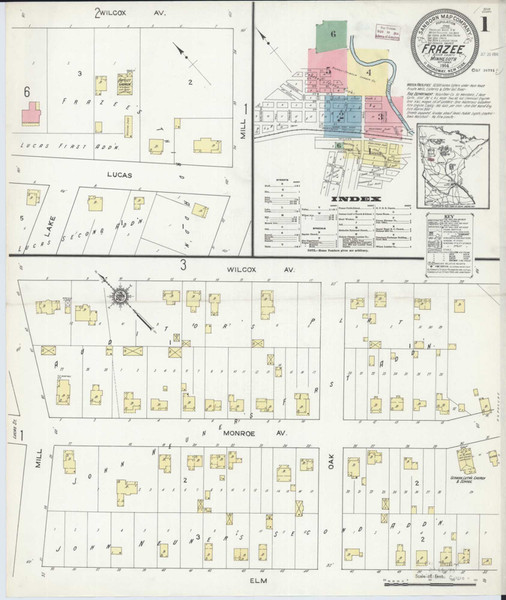 Frazee Minnesota 1914 - Fire Insurance Index - Old Map Reprint