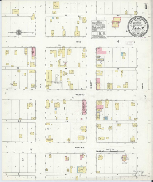 Kasota Minnesota 1910 - Fire Insurance Index - Old Map Reprint