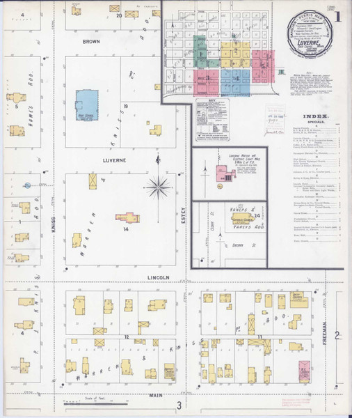 Luverne Minnesota 1900 - Fire Insurance Index - Old Map Reprint