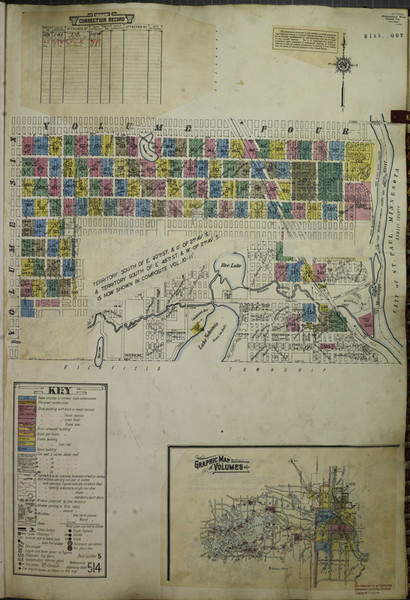 Minneapolis Minnesota 1950 V5 - Fire Insurance Index - Old Map Reprint