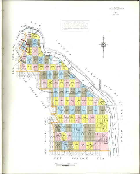Minneapolis Minnesota 1952 V3A - Fire Insurance Index - Old Map Reprint
