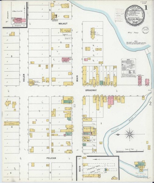 Pelican Rapids Minnesota 1899 - Fire Insurance Index - Old Map Reprint
