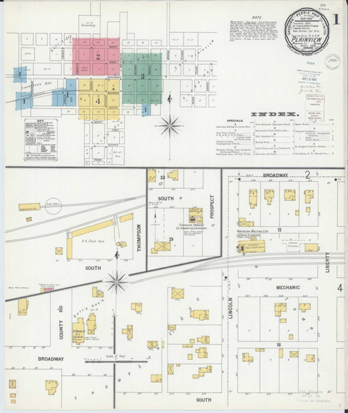 Plainview Minnesota 1900 - Fire Insurance Index - Old Map Reprint