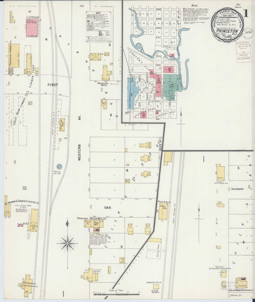 Princeton Minnesota 1899 - Fire Insurance Index - Old Map Reprint