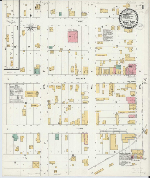 Rush City Minnesota 1899 - Fire Insurance Index - Old Map Reprint
