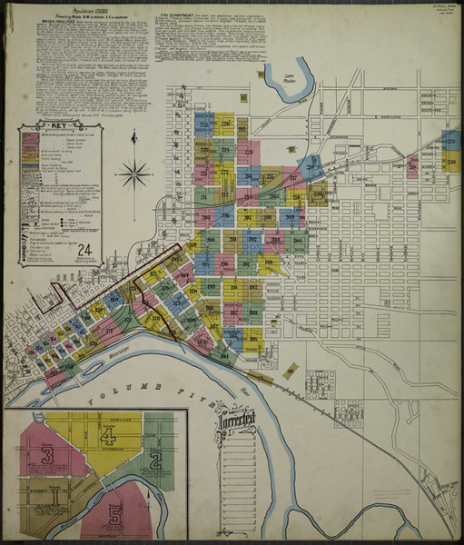 Saint Paul Minnesota 1903 V2 - Fire Insurance Index - Old Map Reprint