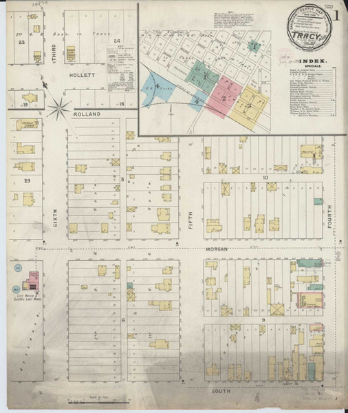 Tracy Minnesota 1894 - Fire Insurance Index - Old Map Reprint