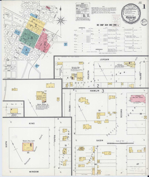 Wadena Minnesota 1899 - Fire Insurance Index - Old Map Reprint