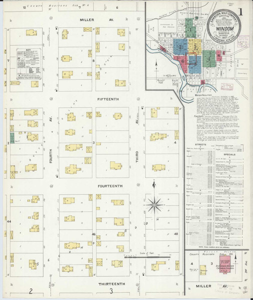 Windom Minnesota 1907 - Fire Insurance Index - Old Map Reprint