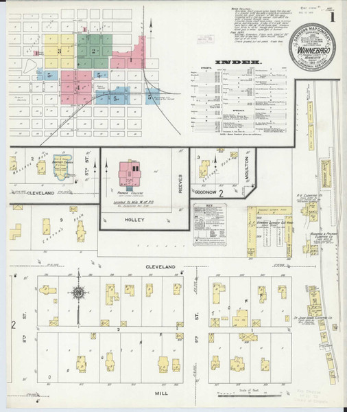 Winnebago Minnesota 1911 - Fire Insurance Index - Old Map Reprint